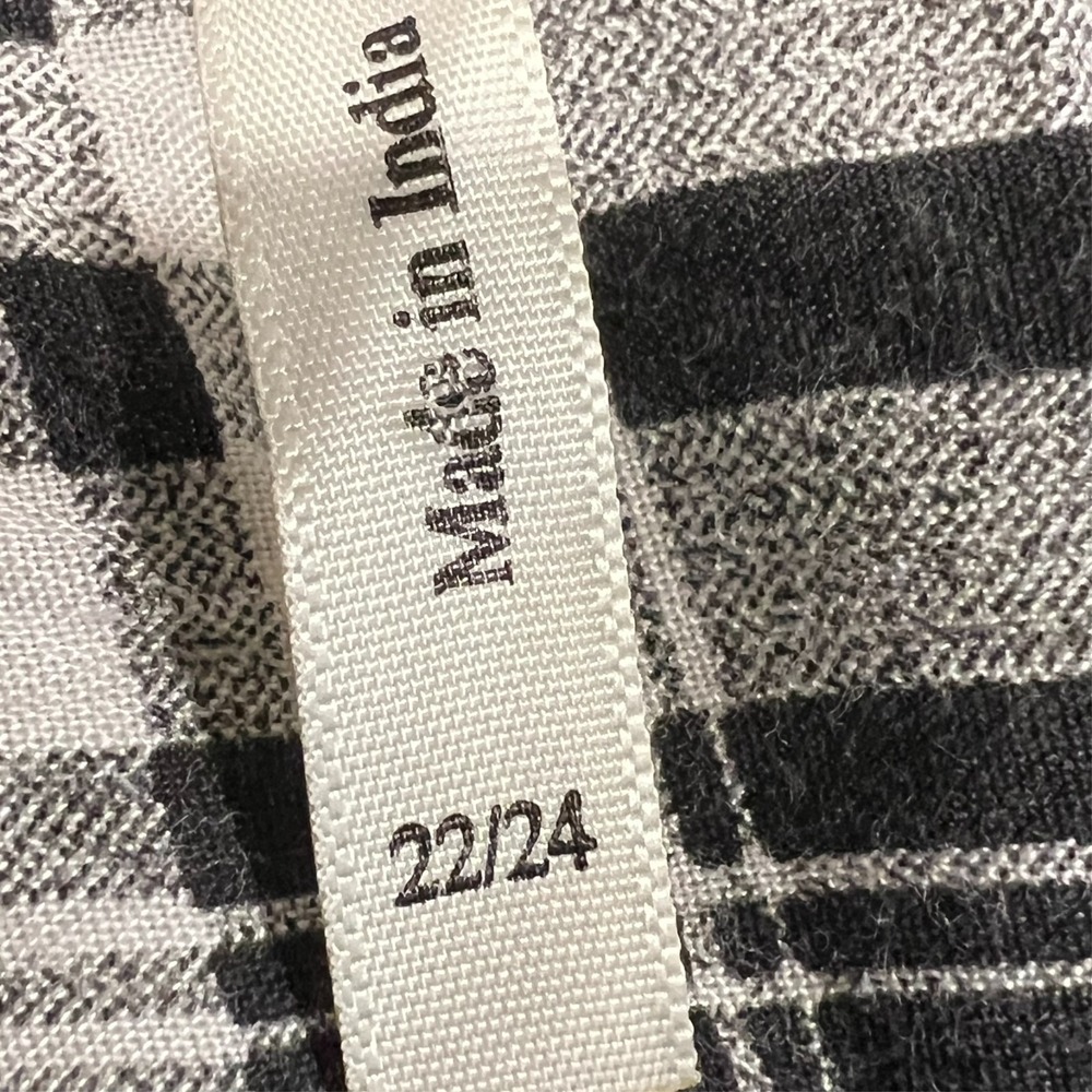 Live 4 Truth Plaid Shirt Dress‎ Duster 3/4 Roll Tab Sleeve Grunge Women's 22/24 - Picture 11 of 16